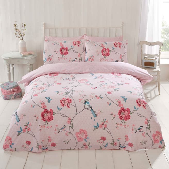 Rapport Tranquility Double Duvet Cover Set, Pink