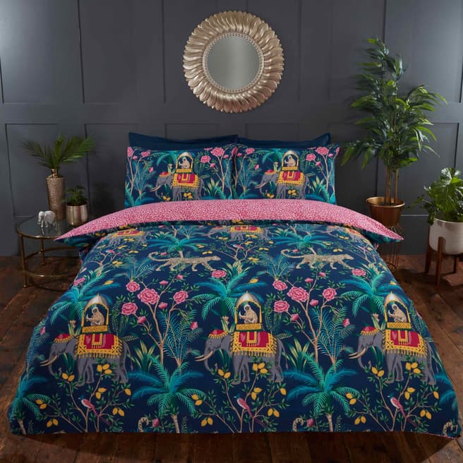 Rapport Jungle Expedition Double Duvet Cover Set, Navy