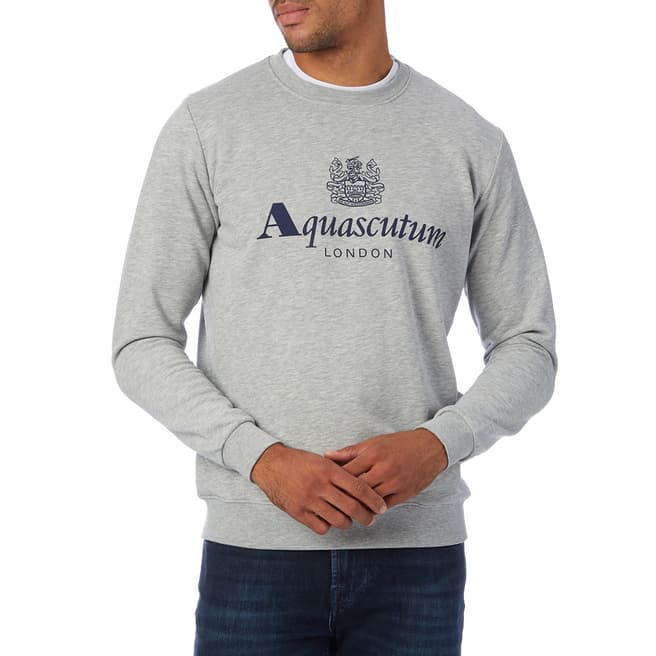 Aquascutum Grey London Logo Sweatshirt