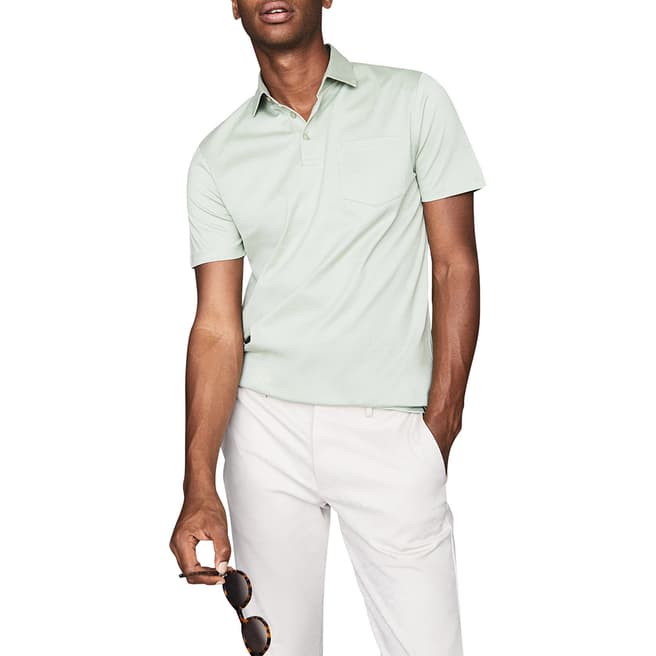 Reiss Mint Elliot Cotton Polo Shirt