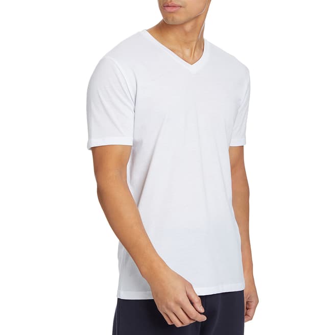 Reiss White Dusky Cotton Blend T-Shirt