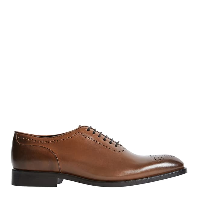 Reiss Mid Brown Alder Leather Brogues