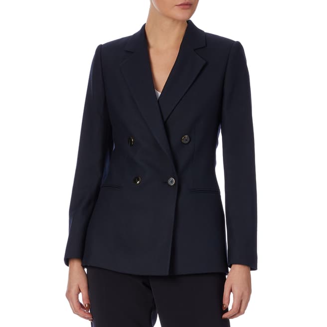 Reiss Navy Andrea Double Breasted Blazer