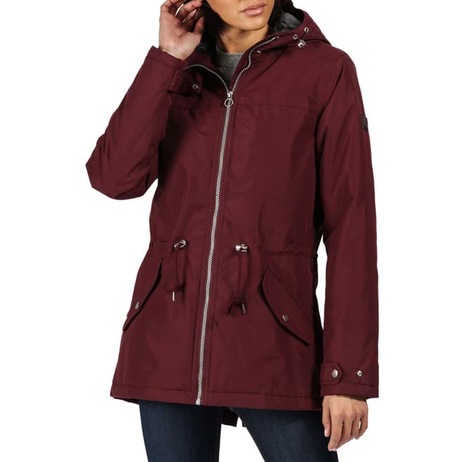 Regatta Dark Burgundy Brigid Waterproof Hooded Jacket