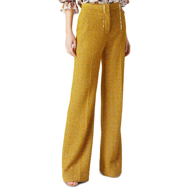 VICTORIA, VICTORIA BECKHAM Mustard Victoria Tailored Trousers