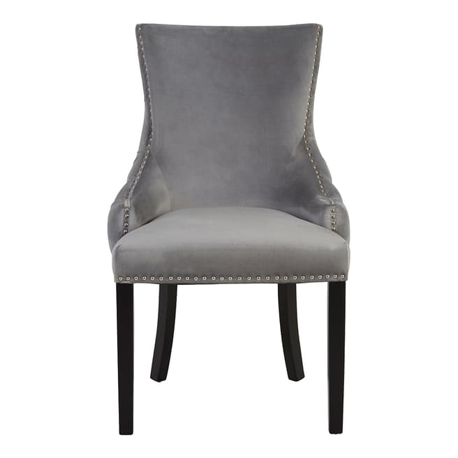 Fifty Five South Grey Velvet Dining Chair