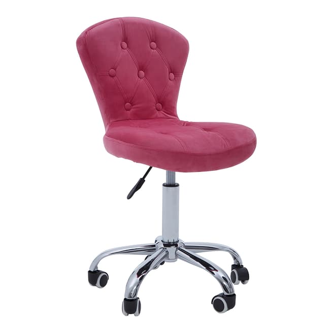 Fifty Five South Pink Velvet Office Chair, 42x51cm