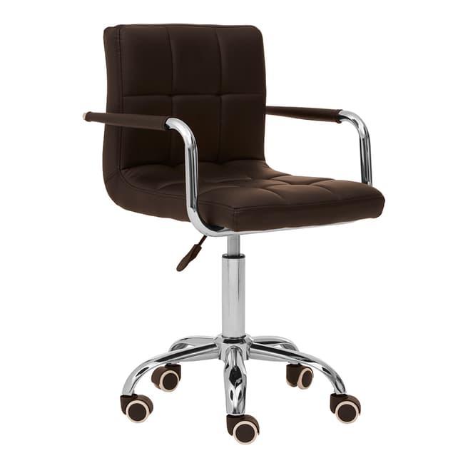 Premier Housewares Black/Chrome Office Chair, 52x48cm