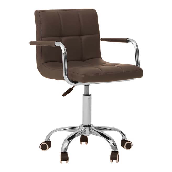 Premier Housewares Grey/Black/Chrome Office Chair, 52x48cm