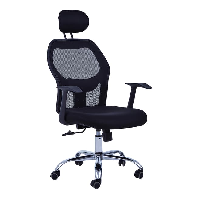 Premier Housewares Black Office Chair, 62x73cm