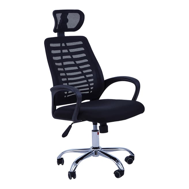 Fifty Five South Black Office Chair, 61x68cm