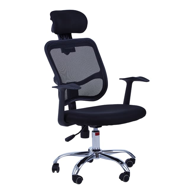 Fifty Five South Black Office Chair, 58x56cm