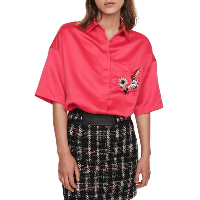 MAJE Pink Coco Buttoned Shirt