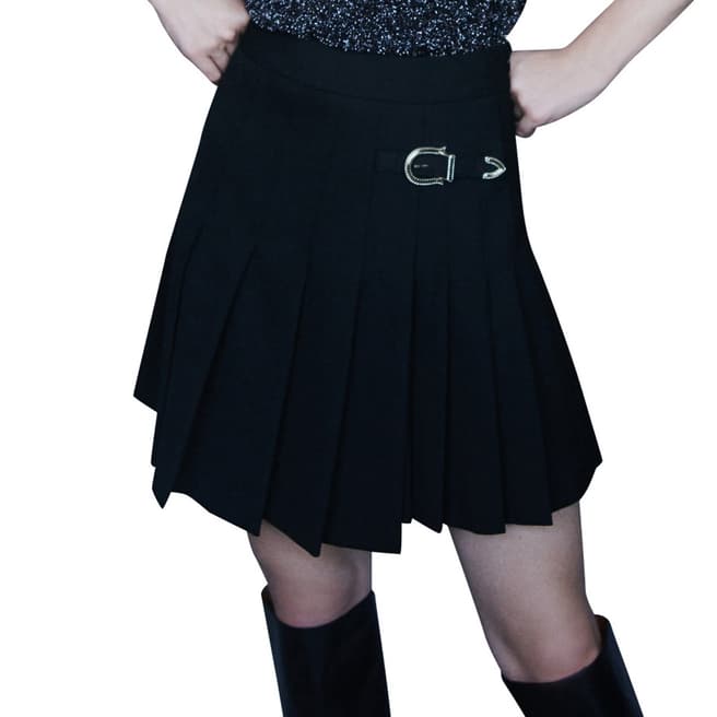 MAJE Black Mini Jino Pleated Skirt 