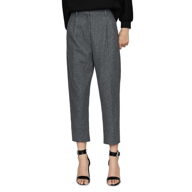 MAJE Grey Ankle Length Smart Trousers 