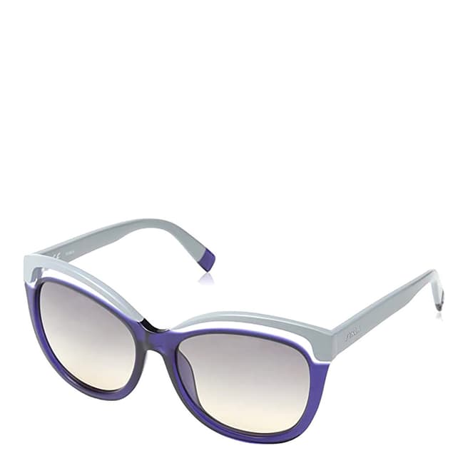 Furla Grey Blue Rectangle Sunglasses