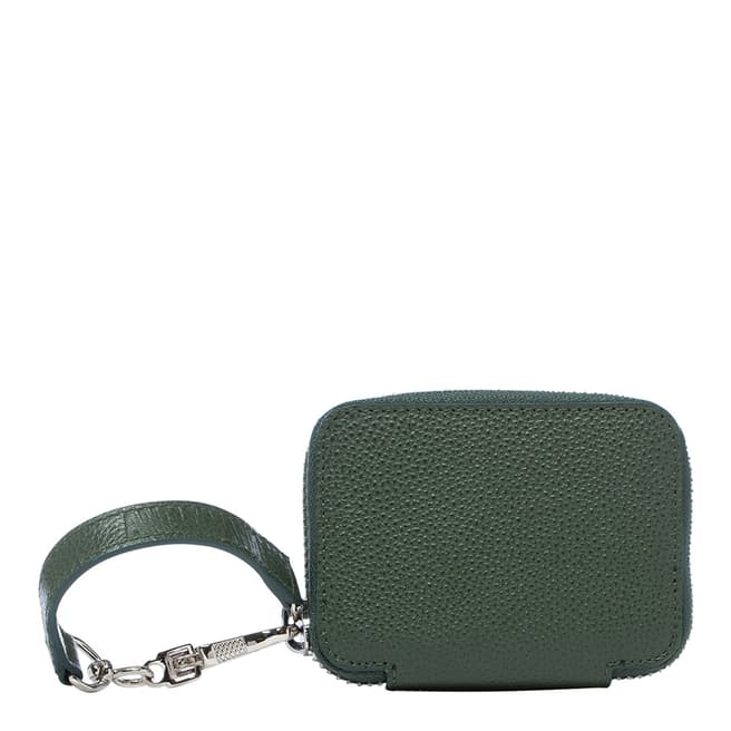 Vivienne Westwood Green Johanna Square Coin Case With Orb Gadget