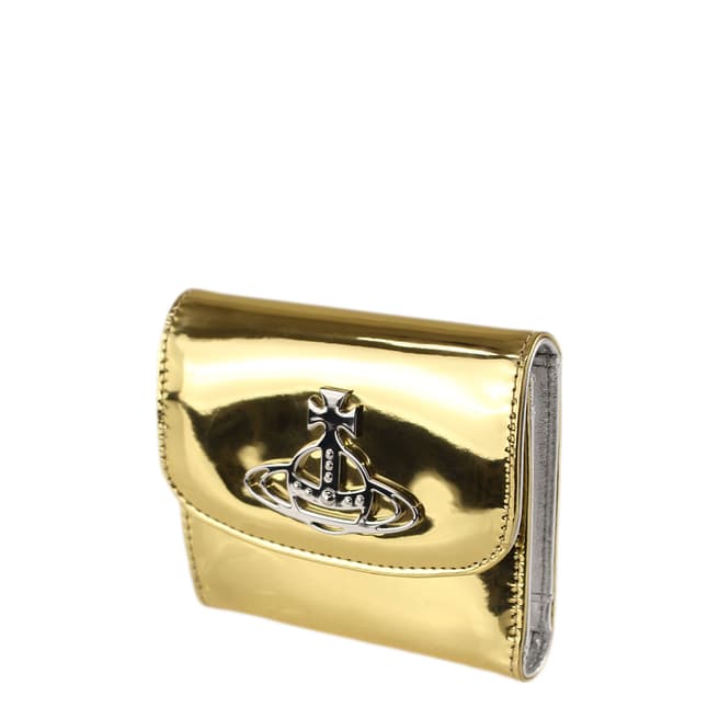 Vivienne Westwood Gold Medium Wallet With Coin Pocket