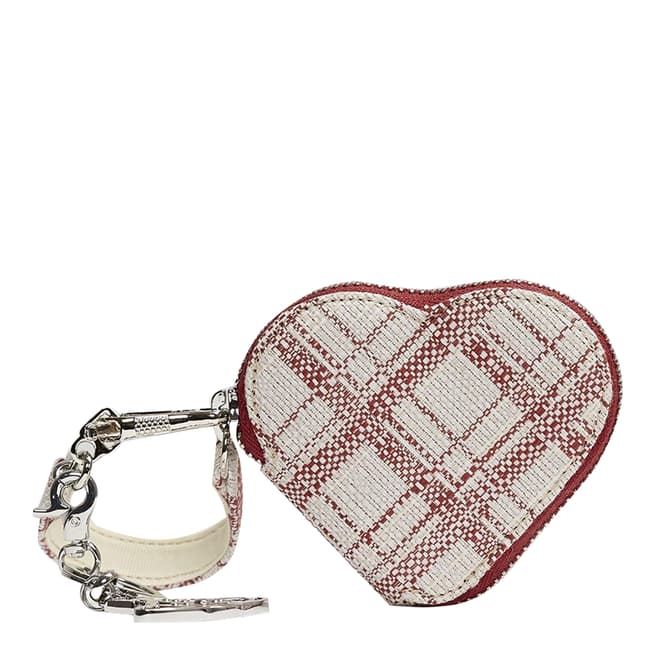 Vivienne Westwood Red Frances Heart Coin Case With Orb Gadget