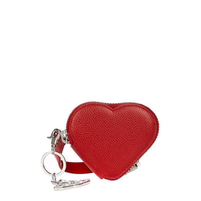 Vivienne Westwood Red Johanna Heart Coin Case With Orb Gadget