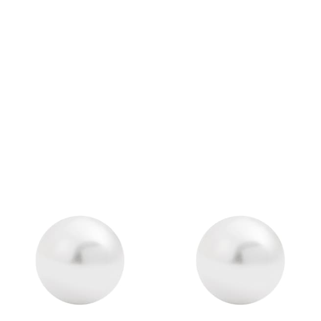 Liv Oliver Silver Plated Pearl Stud Earrings