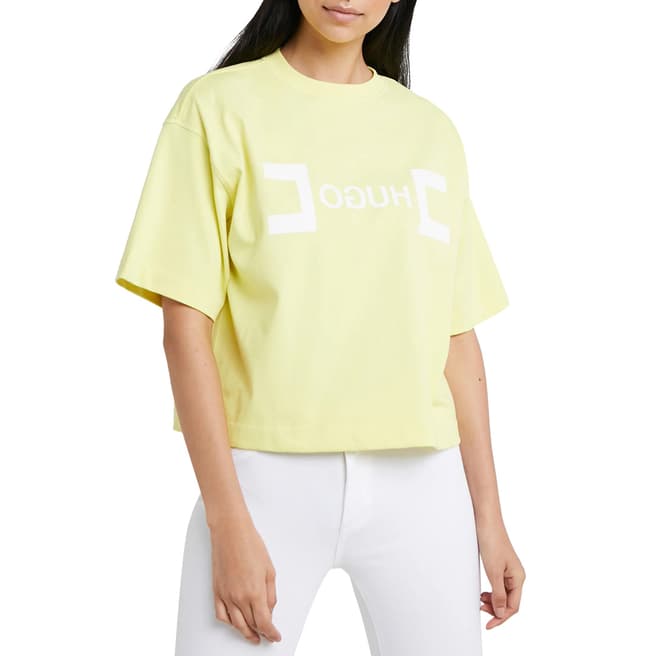 HUGO Yellow Dufia Logo T-Shirt