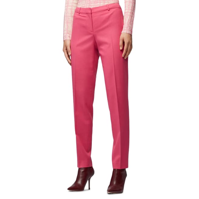 BOSS Pink Tiluni1 Woll Blend Trousers