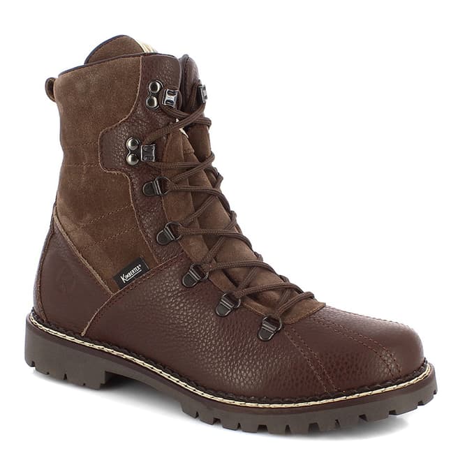 Kimberfeel Brown Leather Mylon Ankle Boots