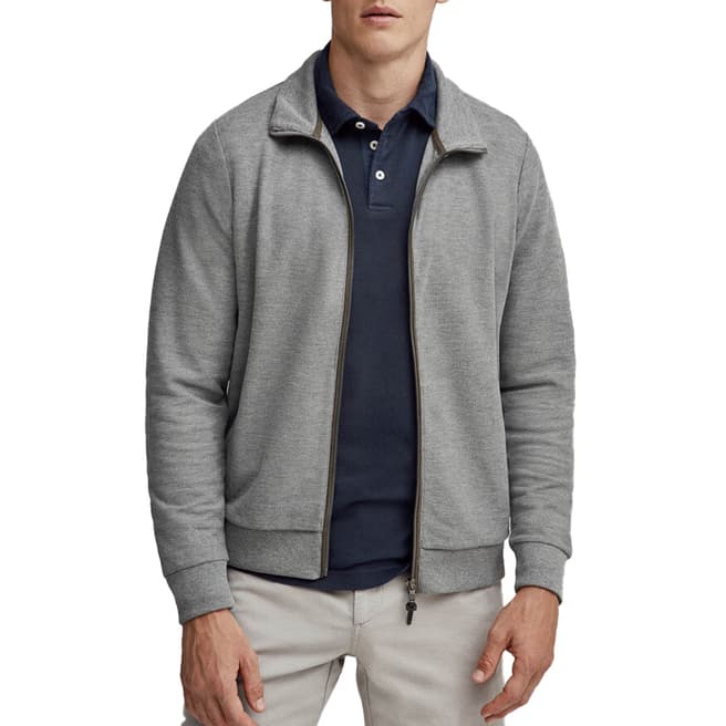 Hackett London Grey Track Full Zip Sweatshirt