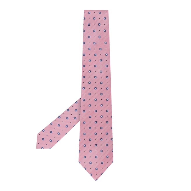 Hackett London Pink Neat And Dot Tie