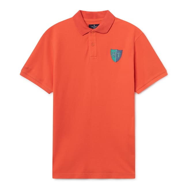 Hackett London Orange Crest Slim Polo Shirt