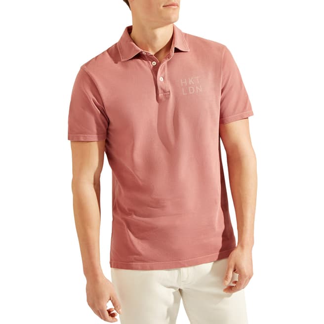 Hackett London Red Dyed Pique Polo Shirt