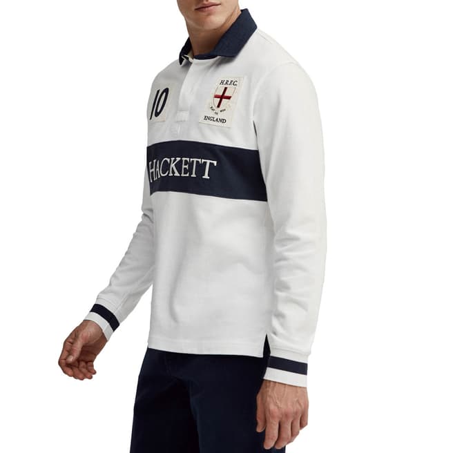 Hackett London White England Rugby Shirt
