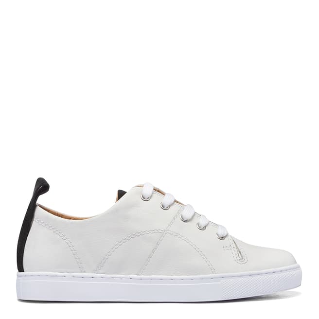 H by Hudson White/Black Suede Sierra 2 Trainers