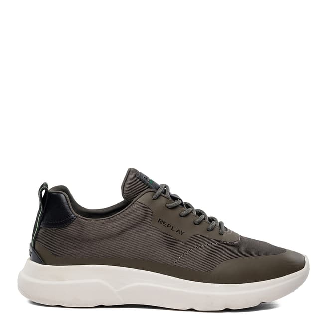 Replay Military Green Earth Lace Up Sneakers