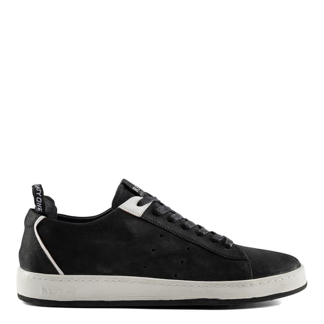 Replay Black/White Wadport Lace Up Leather Sneakers