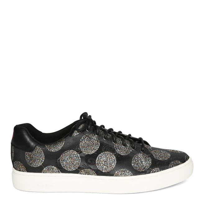 PAUL SMITH Dark Grey and Metallic Silver Low Top Trainers