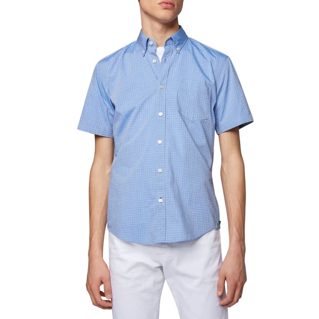 BOSS Blue RoddyP Short Sleeve Shirt