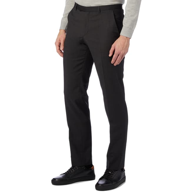 HUGO Grey Sharp Wool Suit Trousers