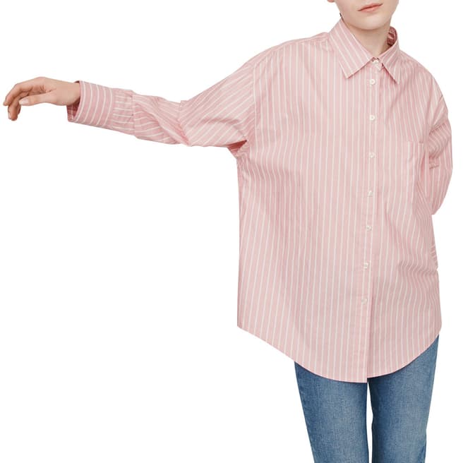 MAJE Pink Cherry Striped Shirt