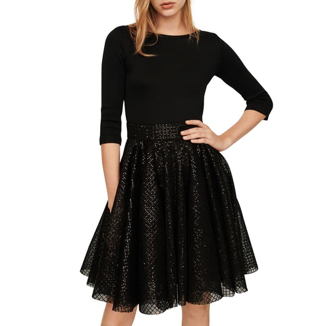 MAJE Black Romy Mini Dress