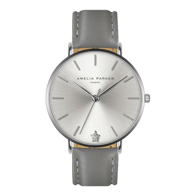 Amelia Parker Grey Capsule Leather Watch 38mm