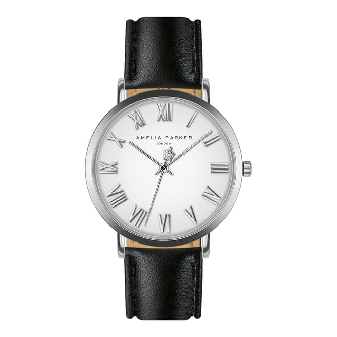 Amelia Parker Black Grand Blanc Leather Watch 36mm
