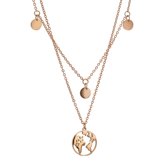 Amelia Parker Rose Gold Map Collection Necklace
