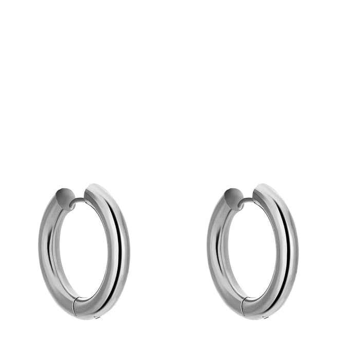 Amelia Parker Silver Simple Hoop Earrings