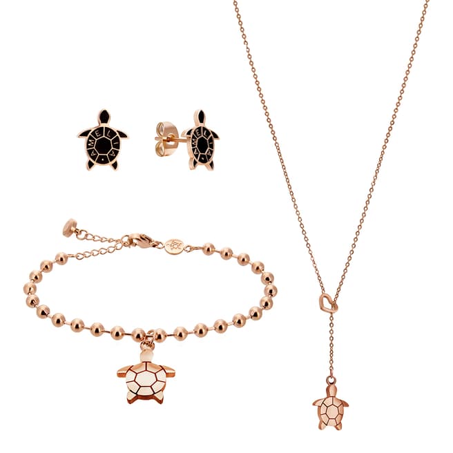 Amelia Parker Rose Gold Turtle Jewellery Set