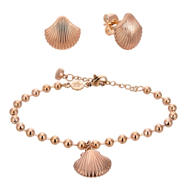 Amelia Parker Rose Gold Shell Jewellery Set