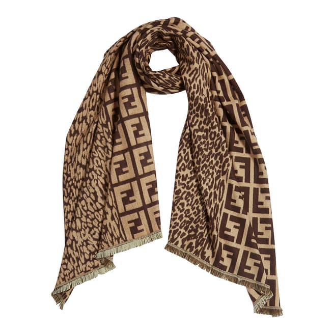 JayLey Collection Brown Cashmere Blend Scarf