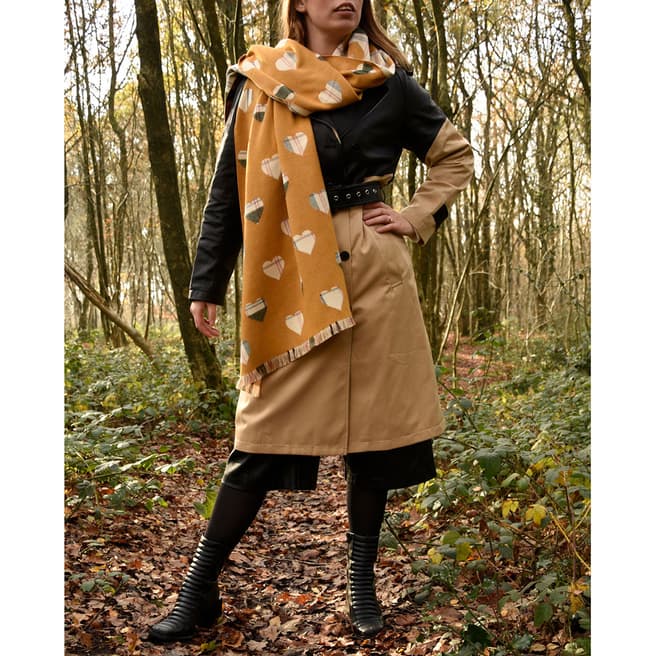 JayLey Collection Mustard Cashmere Blend Wrap