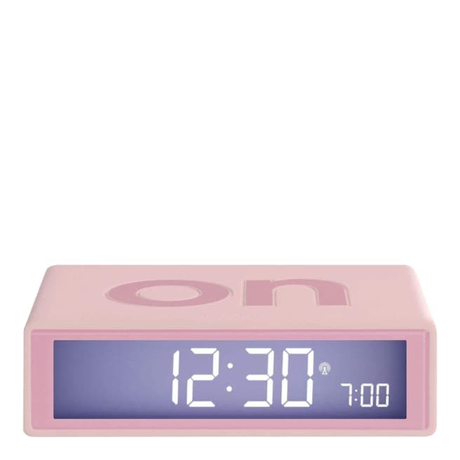 Lexon Pink Flip Plus Rubber Radio Clock